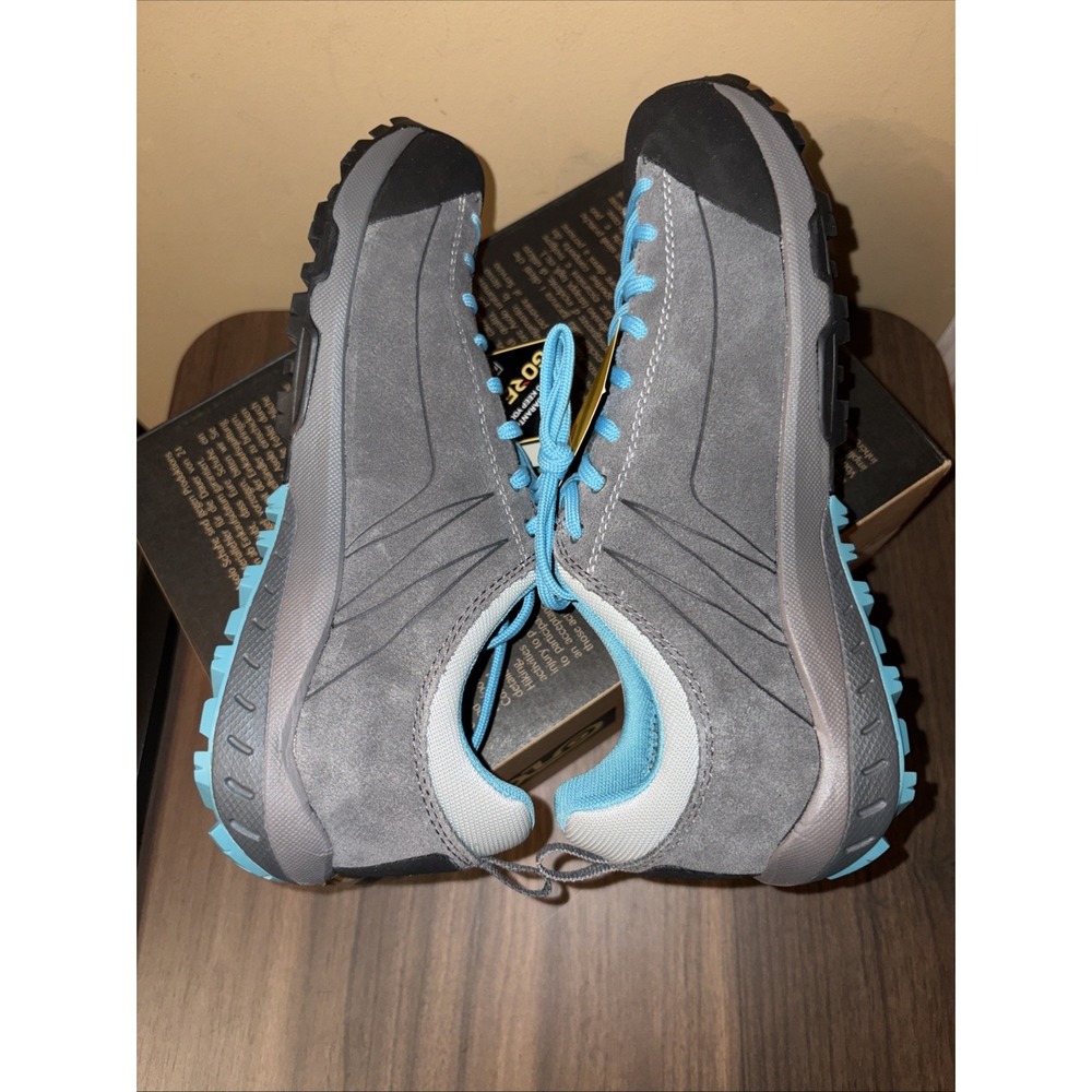 NIB ASOLO Space GV Hiking Shoe Goretex Women's 8.5 Gray Blue Vibram $170 - Picture 11 of 16